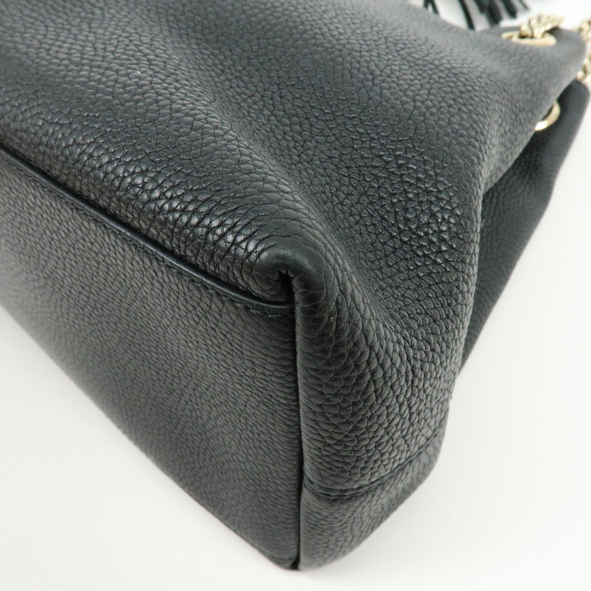 Gucci Soho Chain Strap Leather Black Leather Shoulder Bag Bag (Pre-Owned)