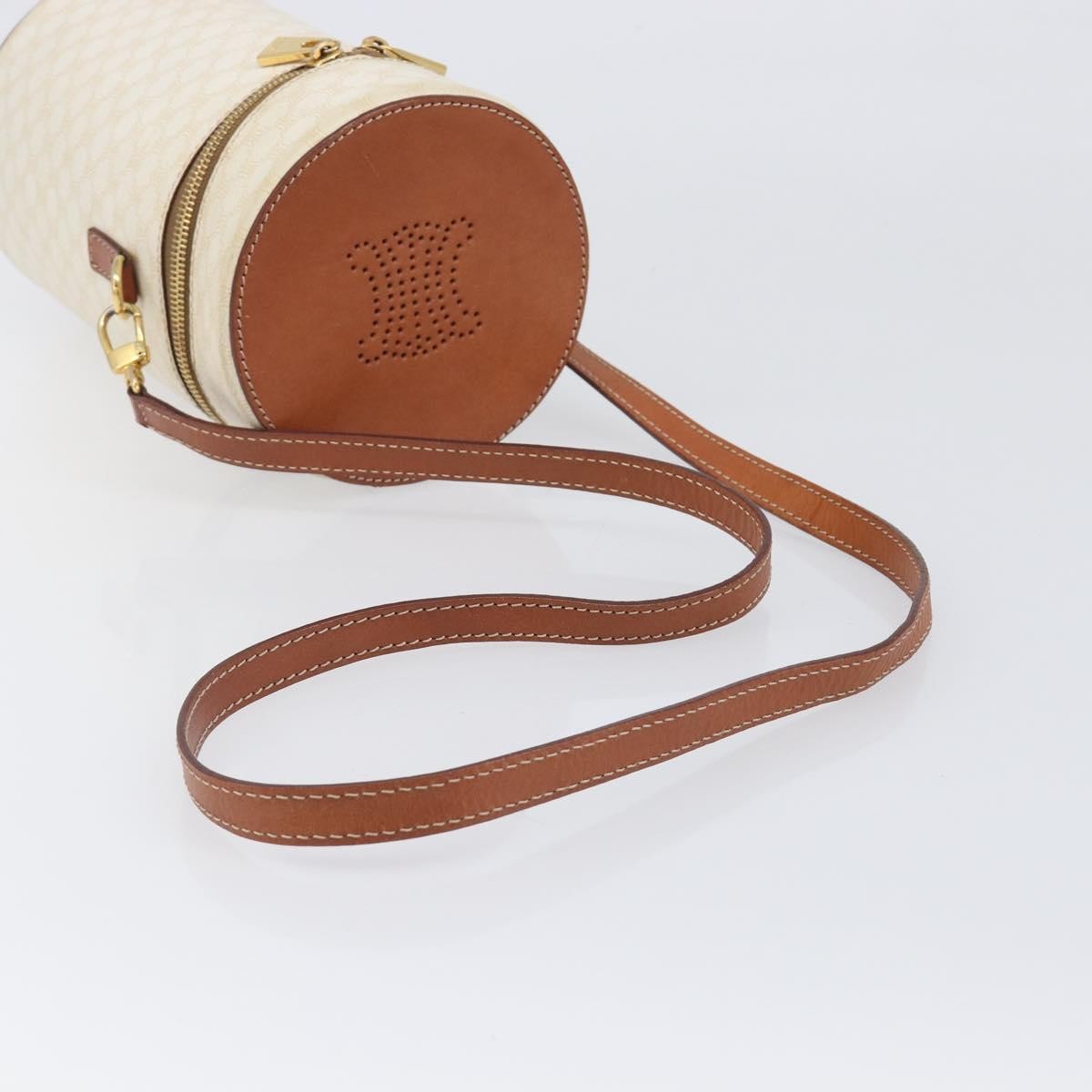 Celine Vintage Macadam Canvas Beige Pvc Shoulder Bag Bag (Pre-Owned)