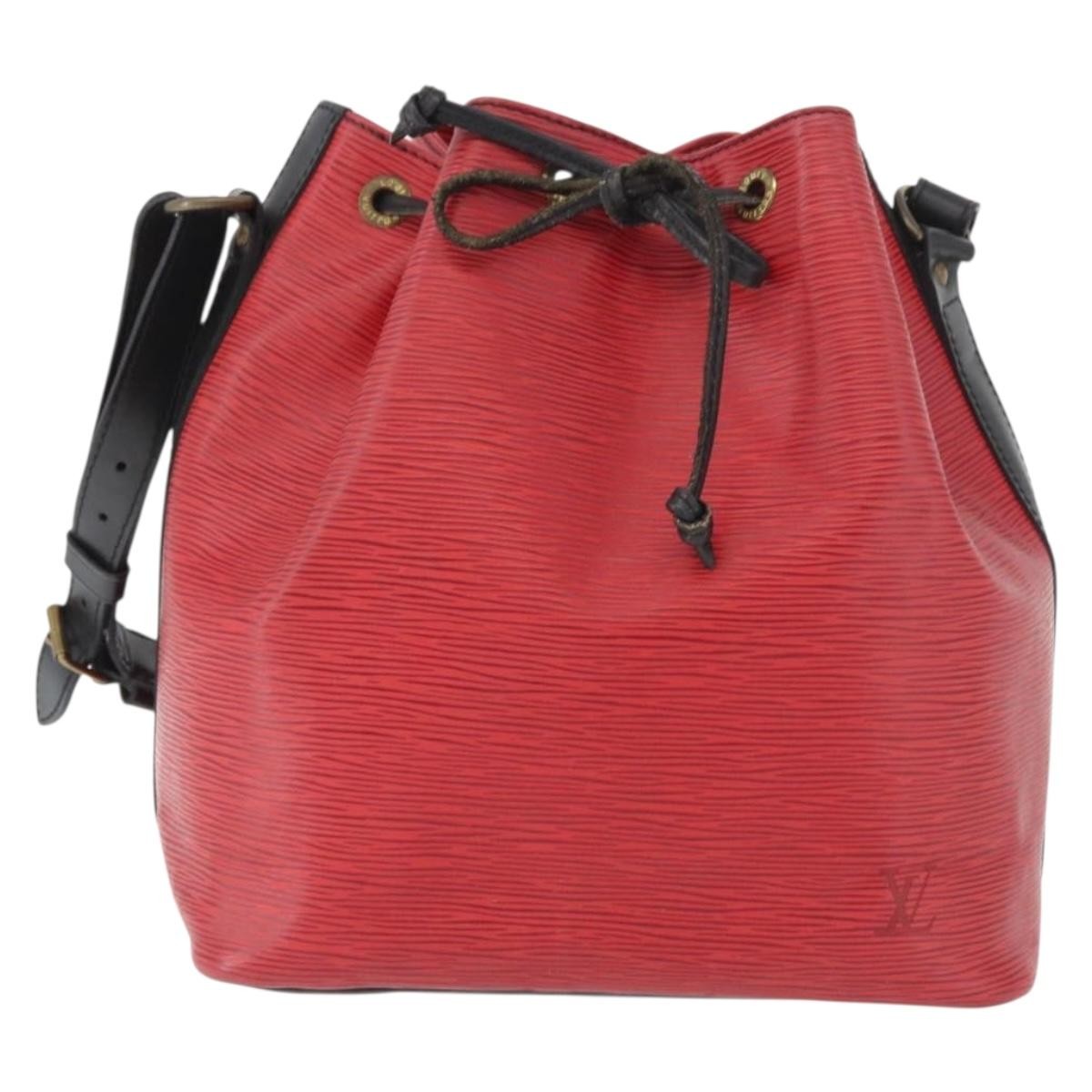 Louis Vuitton Bicolor Petit Noe Epi Leather Red Leather Shoulder Bag Bag (Pre-Owned)