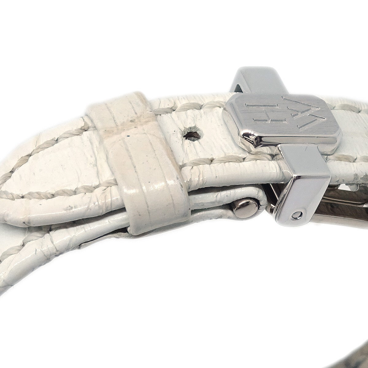Harry Winston Avenue C Quartz White Gold And Alligator With Diamond Bezel And Mother Of Pearl Watch (Pre-Owned)