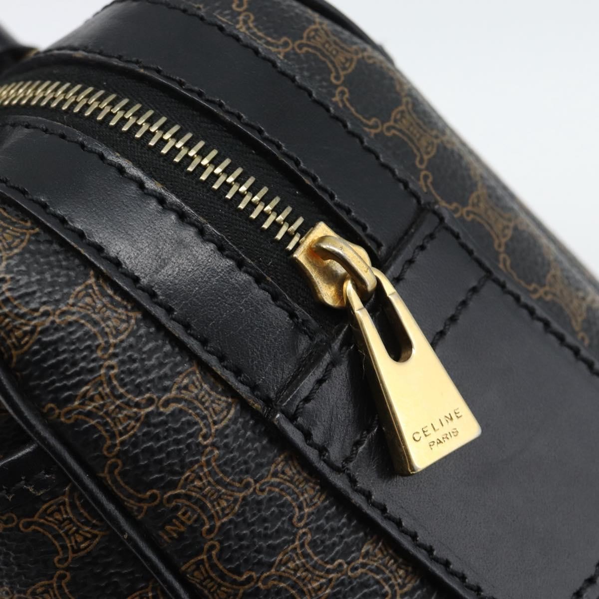 Celine Macadam Macadam With Leather Black Canvas Tote Bag Bag (Pre-Owned)