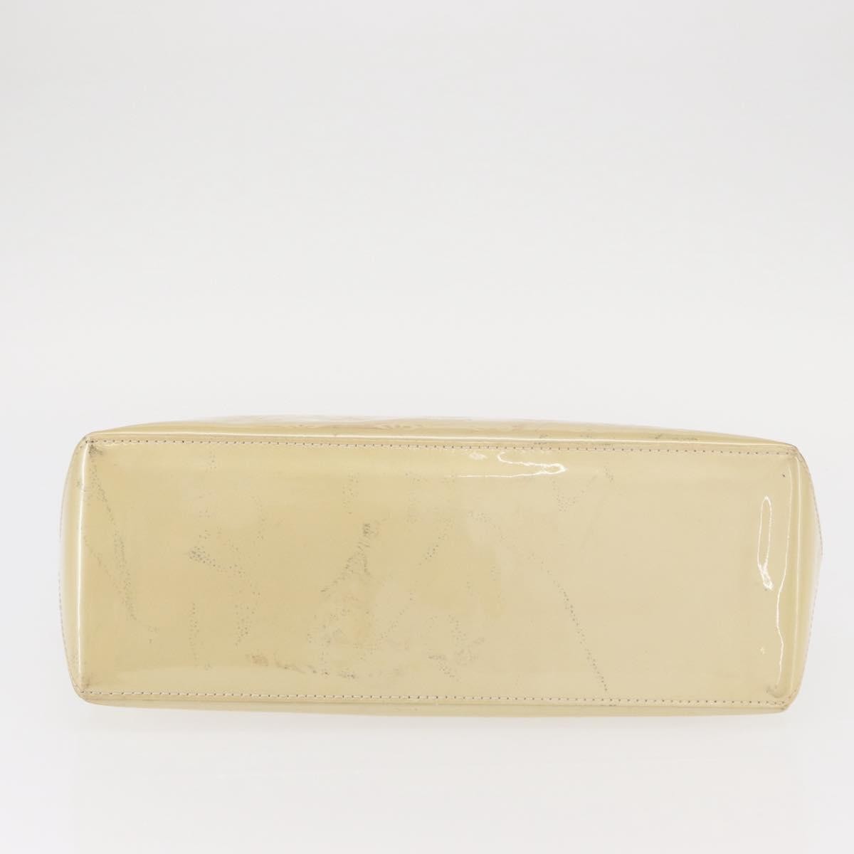 Louis Vuitton Wilshire Monogram Vernis Beige Patent_Leather Handbag (Pre-Owned)