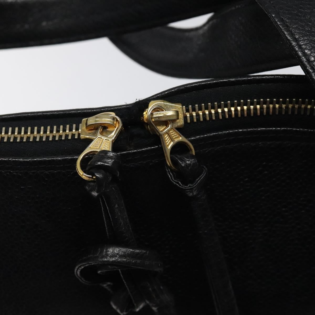 Chanel Vintage Cc Dome Caviar Black Calfskin Handbag (Pre-Owned)