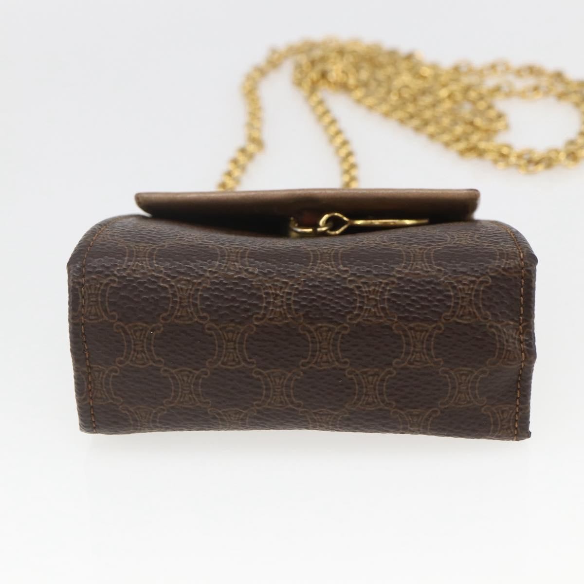 Celine Vintage Macadam Canvas And Leather Brown Canvas Shoulder Bag Bag (Pre-Owned)