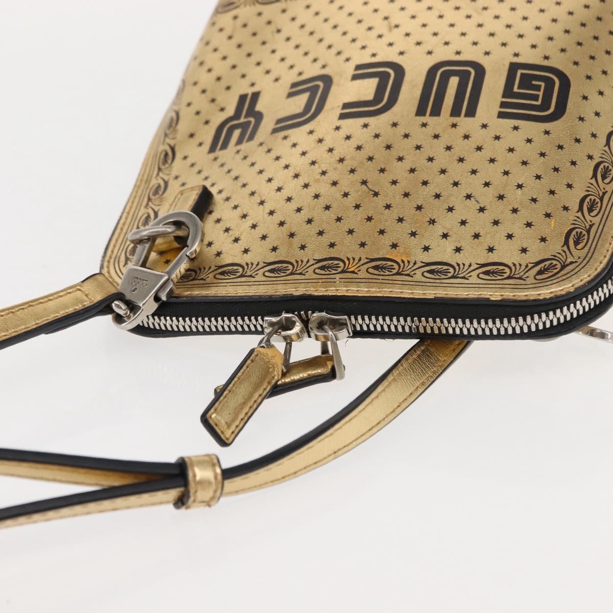 Gucci Dome Limited Edition Printed Leather Gold Leather Crossbody Bag Bag (Pre-Owned)
