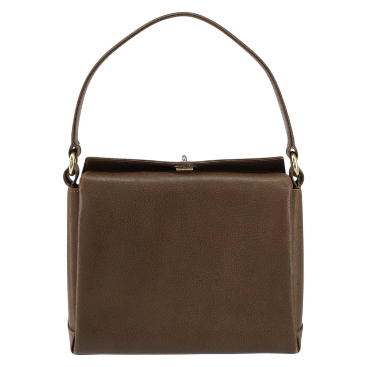 Gucci Vintage Leather Brown Leather Shoulder Bag Bag (Pre-Owned)