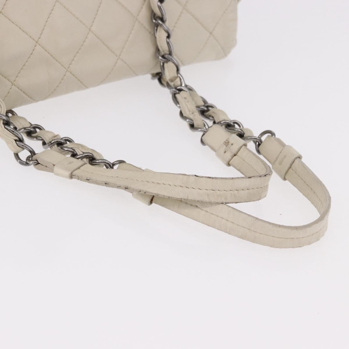 Chanel Sharpei Frame Quilted Leather Beige Leather Tote Bag Bag (Pre-Owned)