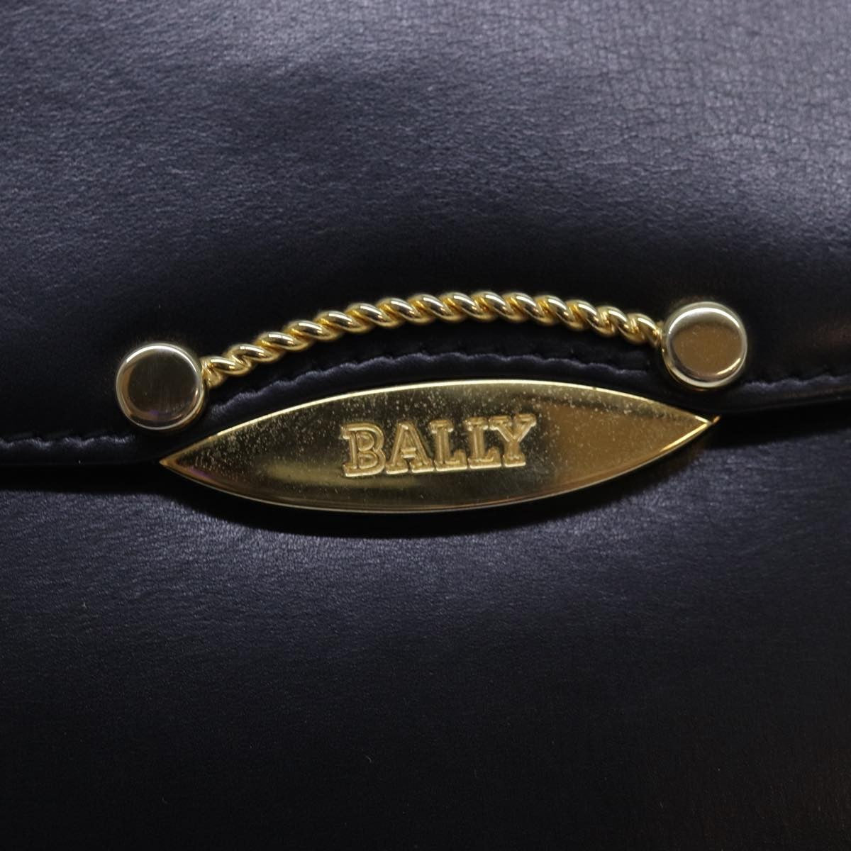 Bally Vintage Leather Black Leather Shoulder Bag Bag (Pre-Owned)
