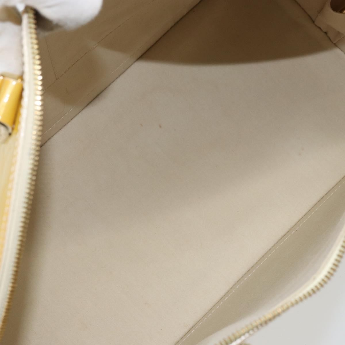 Louis Vuitton Alma Monogram Vernis Yellow Patent_Leather Handbag (Pre-Owned)