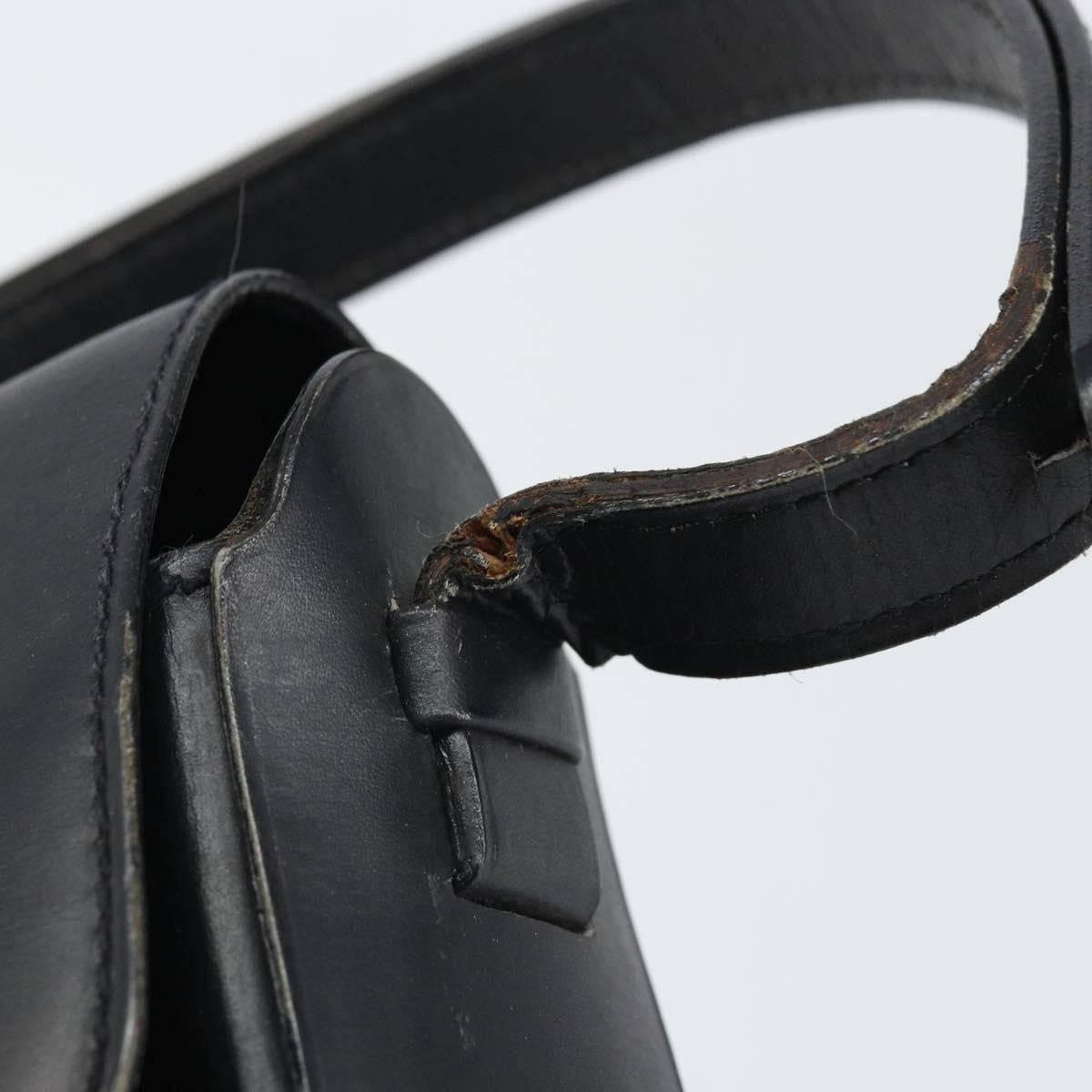 Christian Dior Shoulder Leather Black Leather Shoulder Bag Bag (Pre-Owned)