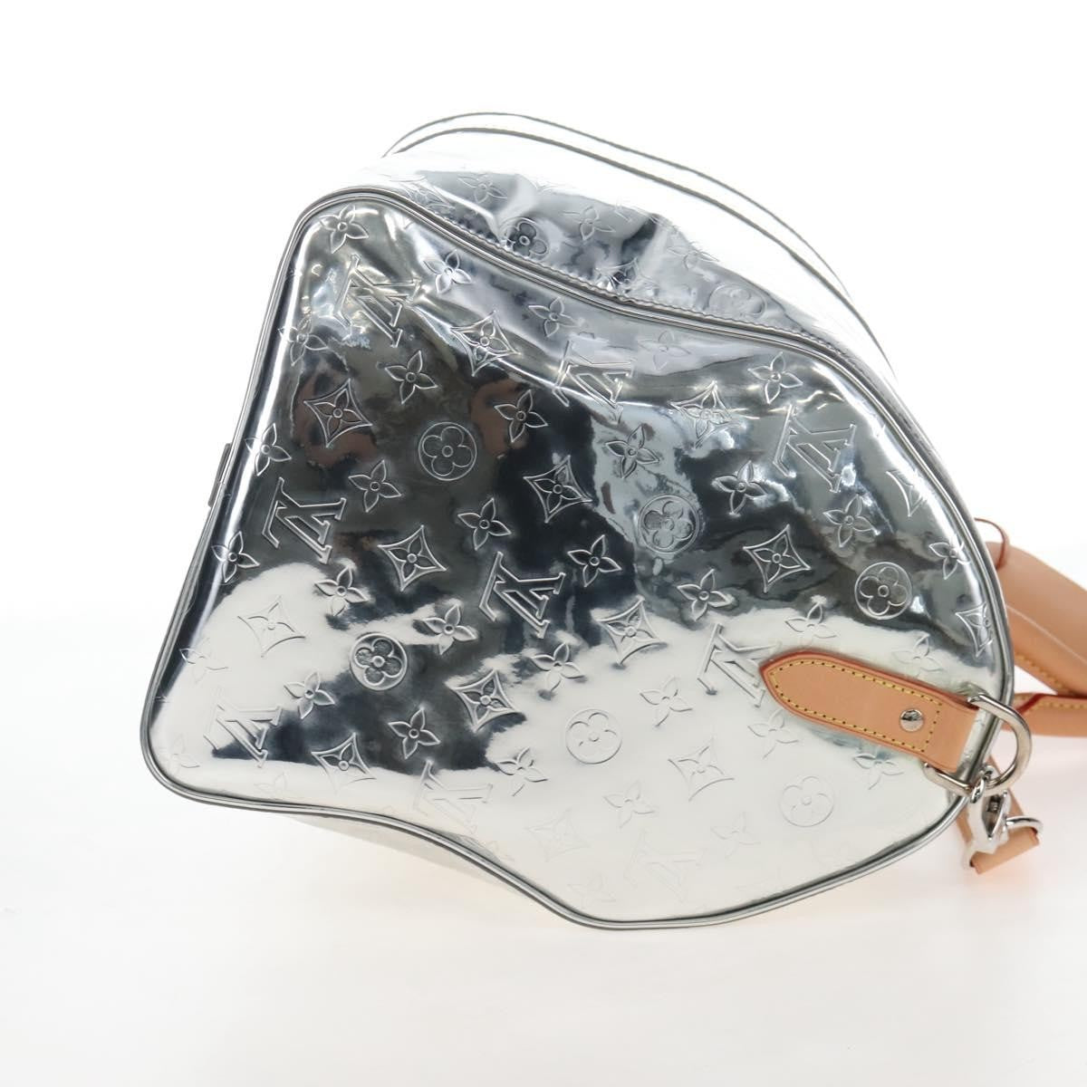 Louis Vuitton Keepall Bandouliere Monogram Mirror Coated Canvas Silver Leather Travel Bag Bag (Pre-Owned)