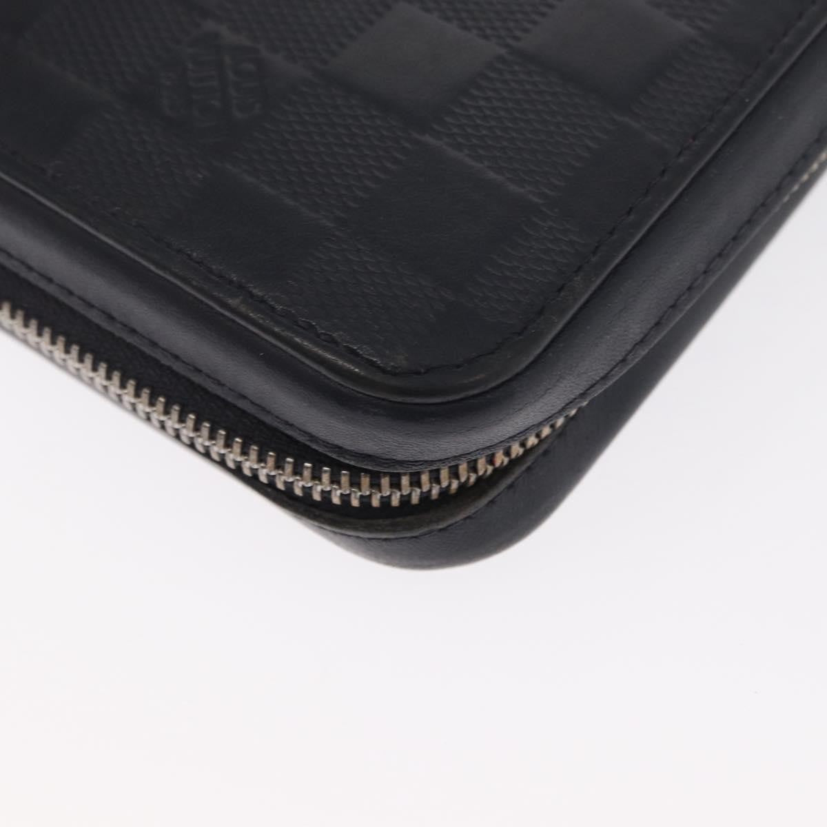 Louis Vuitton Zippy Xl Damier Leather Black Leather Wallets Accessory (Pre-Owned)