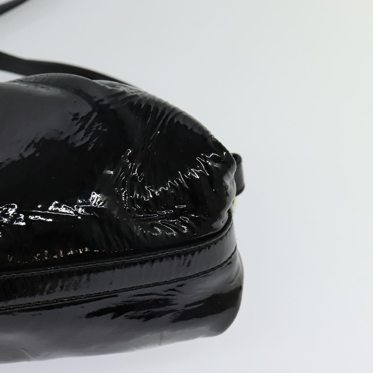 Bvlgari Chandra Flap Enamel Black Patent_Leather Shoulder Bag Bag (Pre-Owned)