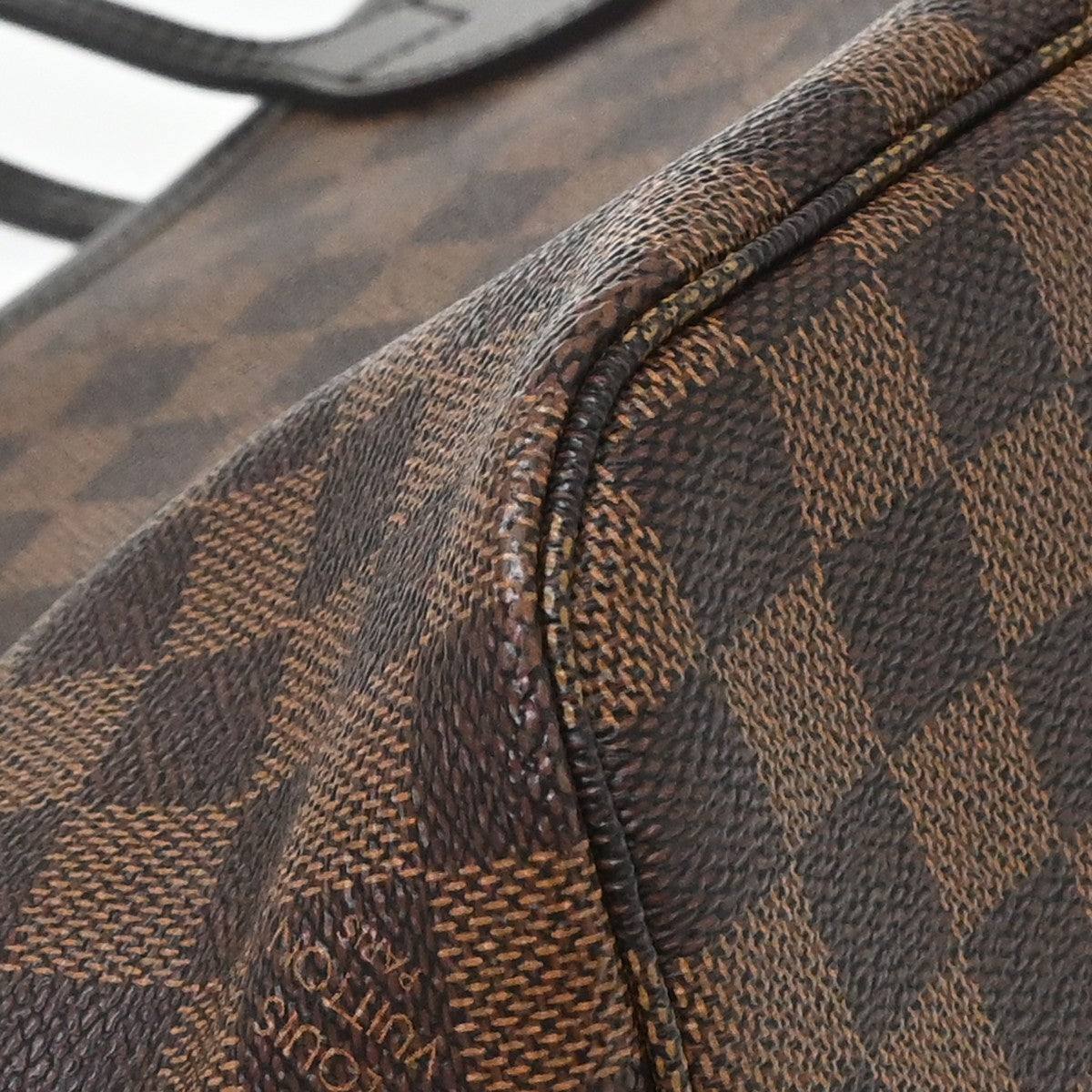 Louis Vuitton Neverfull Tote Damier Ebene Brown Canvas Tote Bag Bag (Pre-Owned)