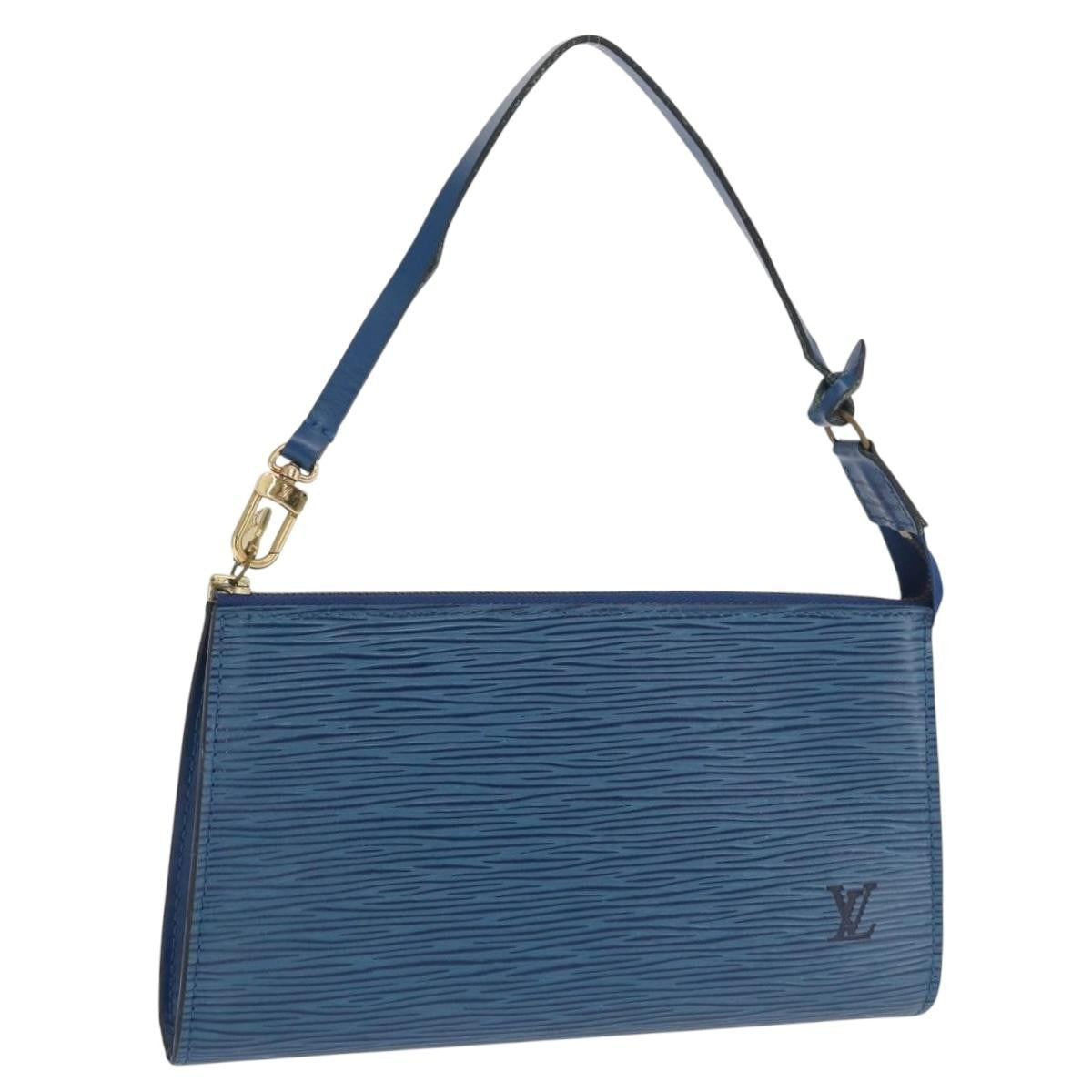 Louis Vuitton Pochette Accessoires Epi Leather Blue Leather Clutche & Pouche Bag (Pre-Owned)