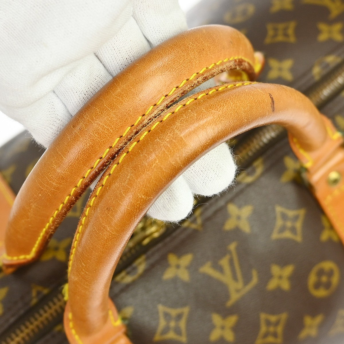 Louis Vuitton Keepall Bandouliere Monogram Canvas Brown Canvas Travel Bag Bag (Pre-Owned)