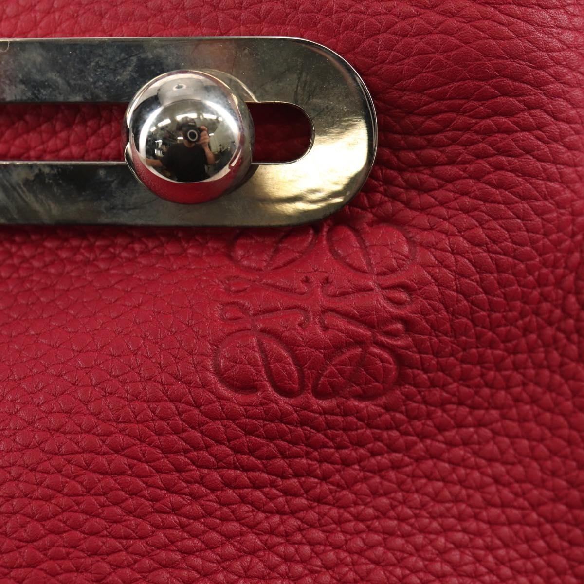 Loewe Missy Leather Red Leather Shoulder Bag Bag (Pre-Owned)