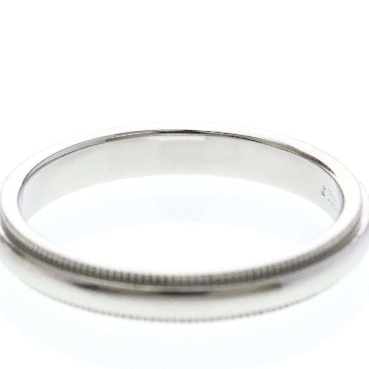 Tiffany & Co. Classic Milgrain Band Platinum Silver Platinum Ring Jewelry (Pre-Owned)