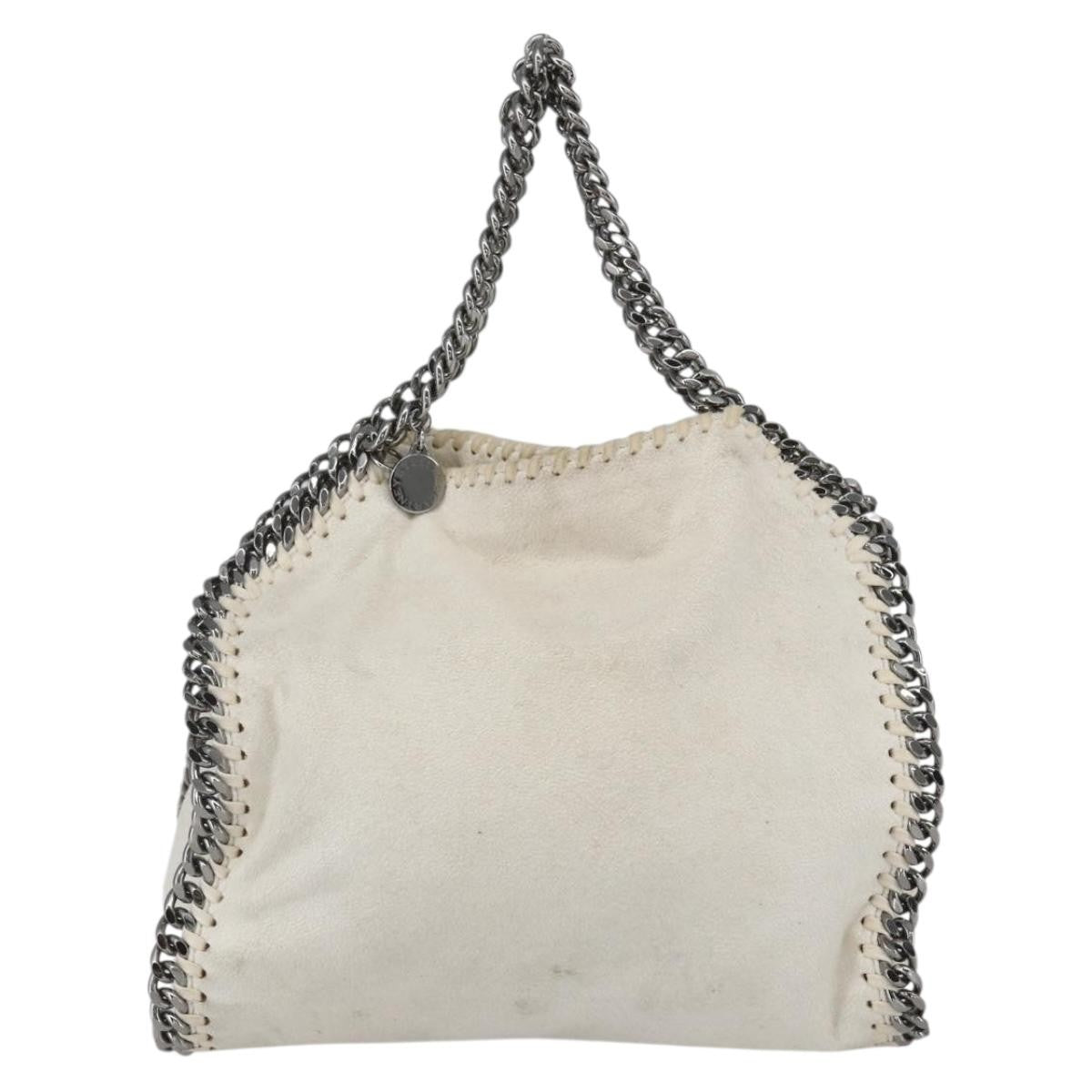 Stella Mccartney Falabella Fold Over Shaggy Deer White Polyester Handbag (Pre-Owned)
