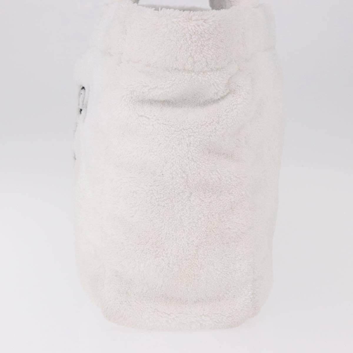 Prada Logo Terry Cloth White Cloth Tote Bag Bag (Pre-Owned)