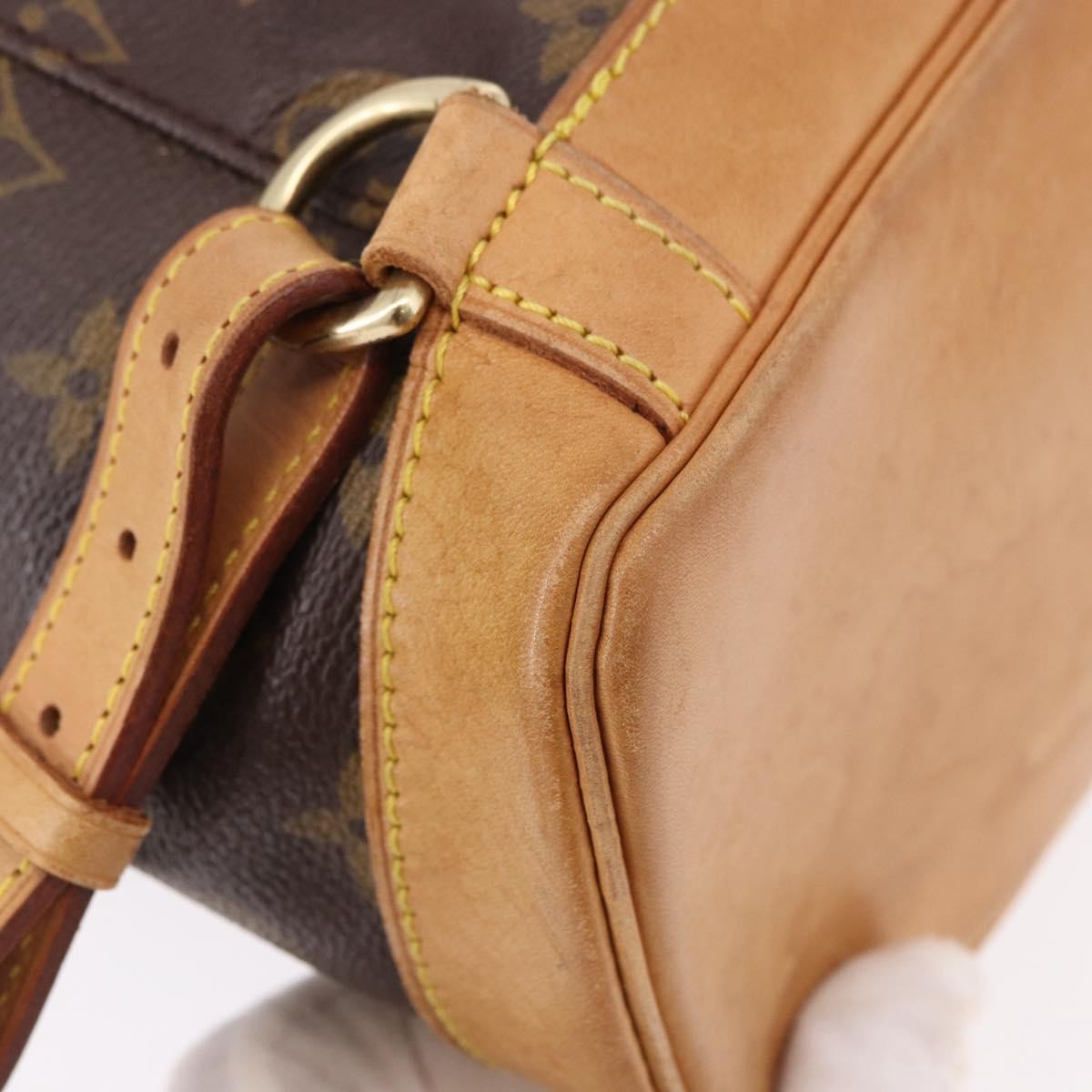 Louis Vuitton Montsouris Monogram Washed Denim Brown Canvas Backpack Bag (Pre-Owned)
