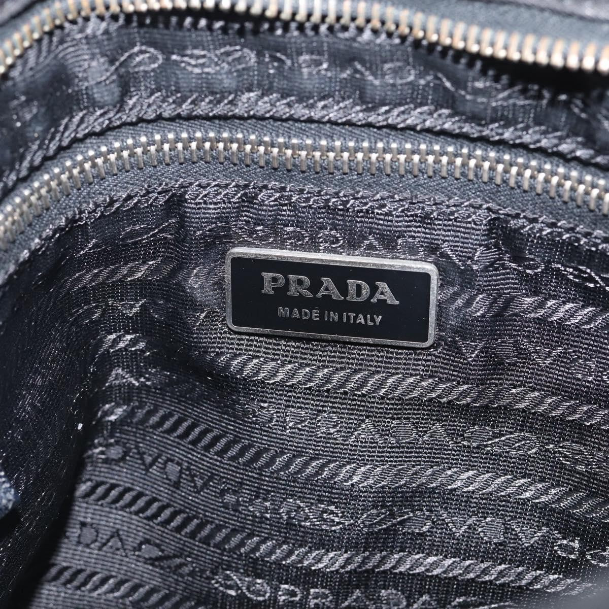 Prada Double Pocket Messenger Tessuto Black Nylon Handbag (Pre-Owned)