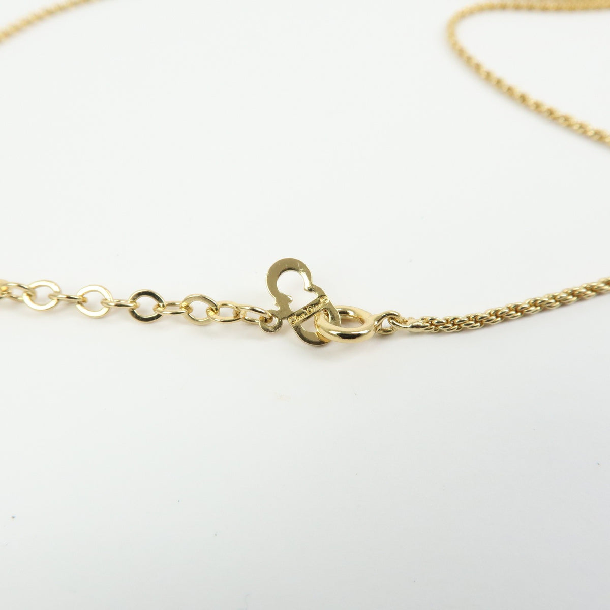 Christian Dior Cd Pendant Metal Gold Gold_Plated Necklace Jewelry (Pre-Owned)