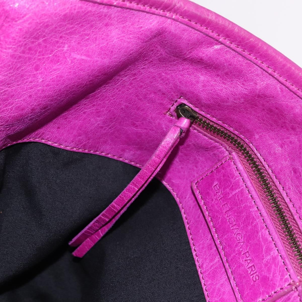 Balenciaga Classic Studs Sunday Tote Leather Purple Leather Handbag (Pre-Owned)