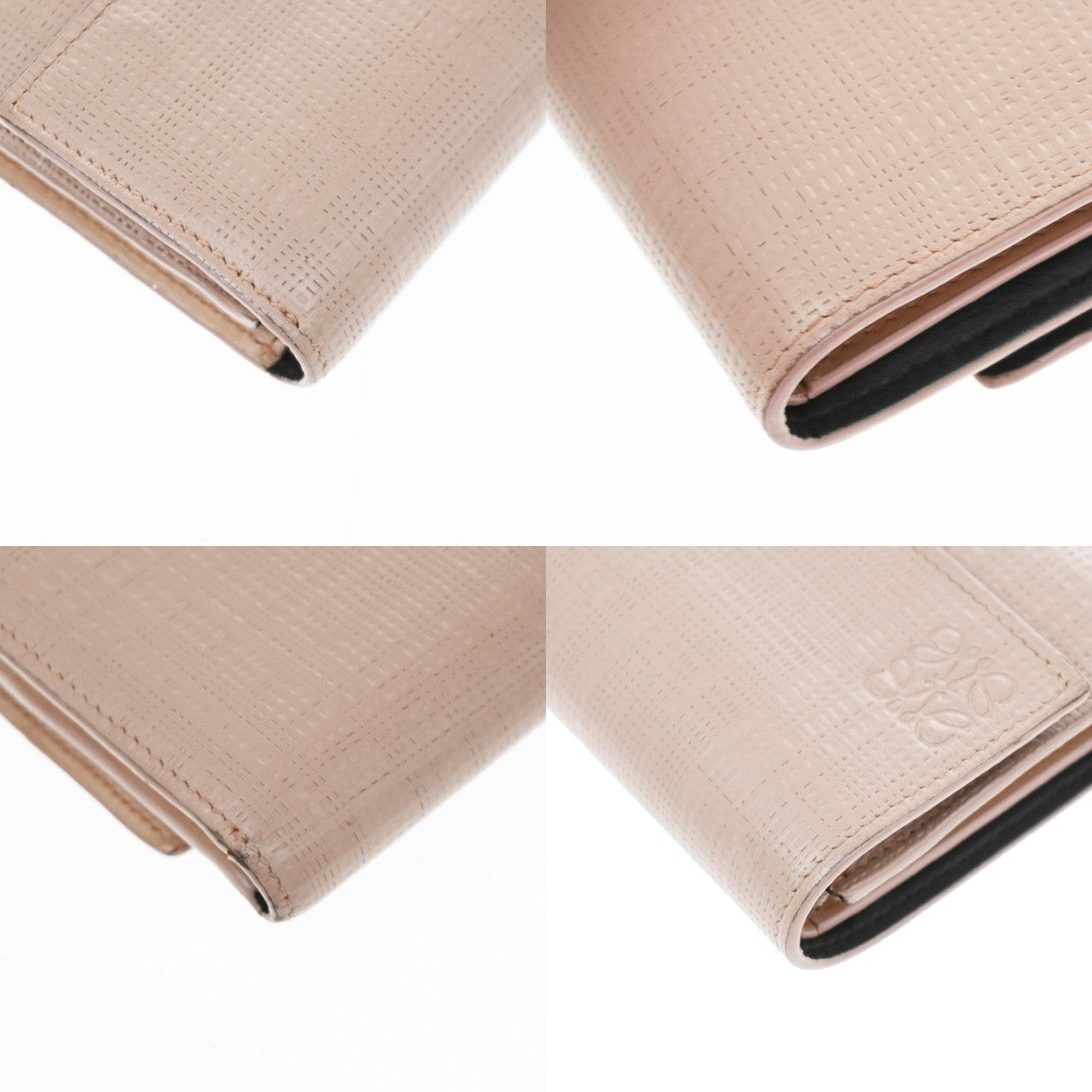 Loewe Anagram Trifold Flap Leather Pink Leather Wallets Accessory (Pre-Owned)