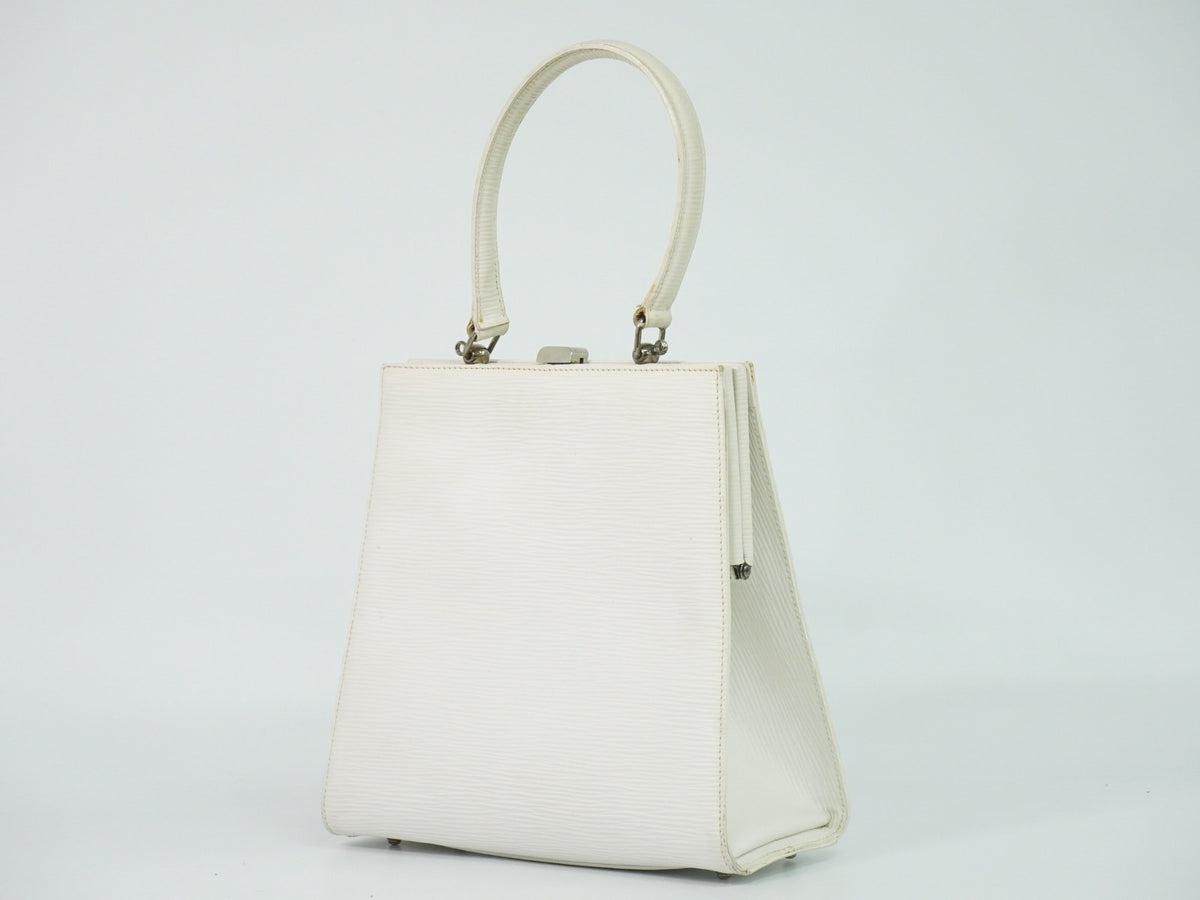 Fendi Vintage Handbag Leather White Leather Handbag (Pre-Owned)