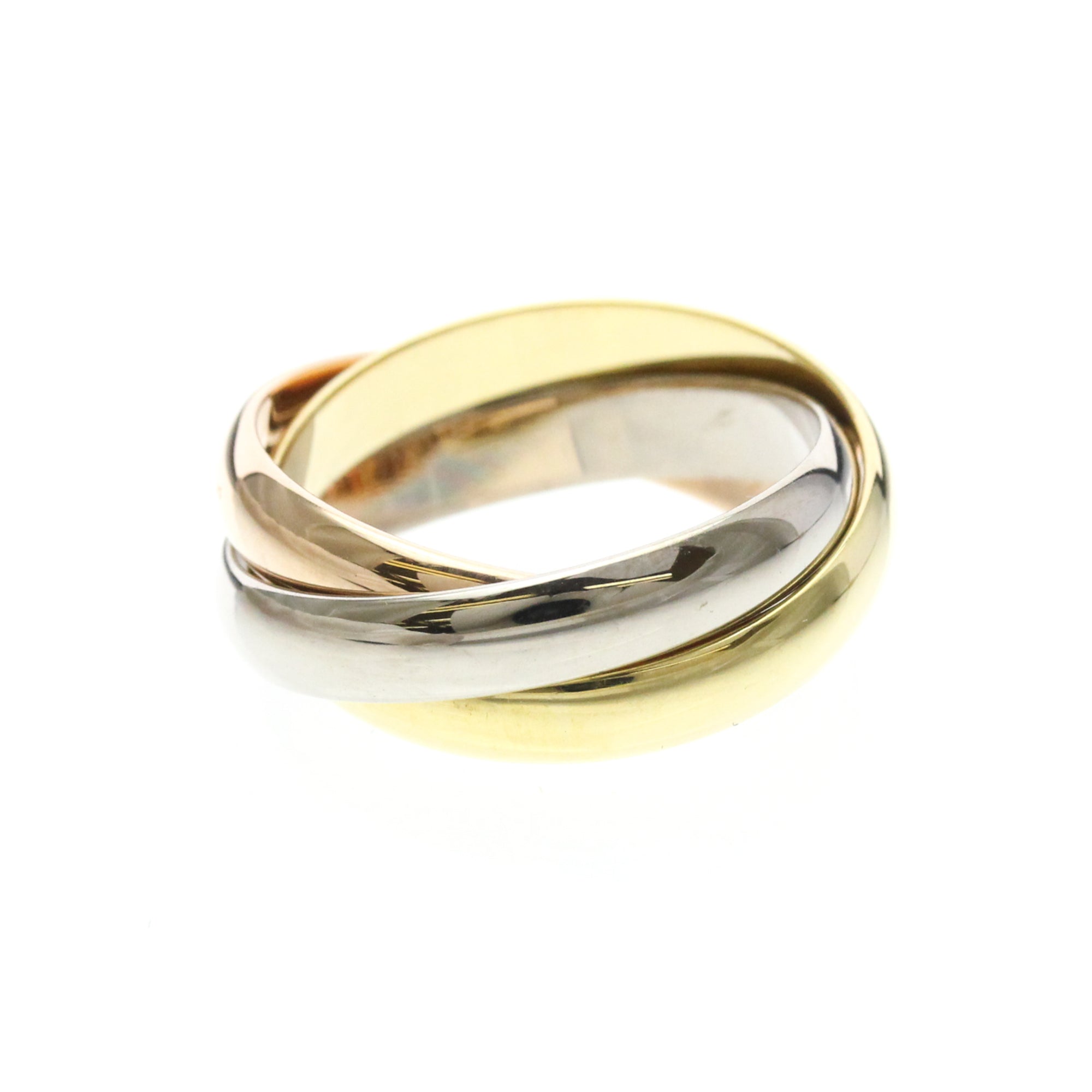 Cartier Trinity 18K Tricolor Gold With Cultured Pearls Gold Gold Earrings Jewelry (Pre-Owned)