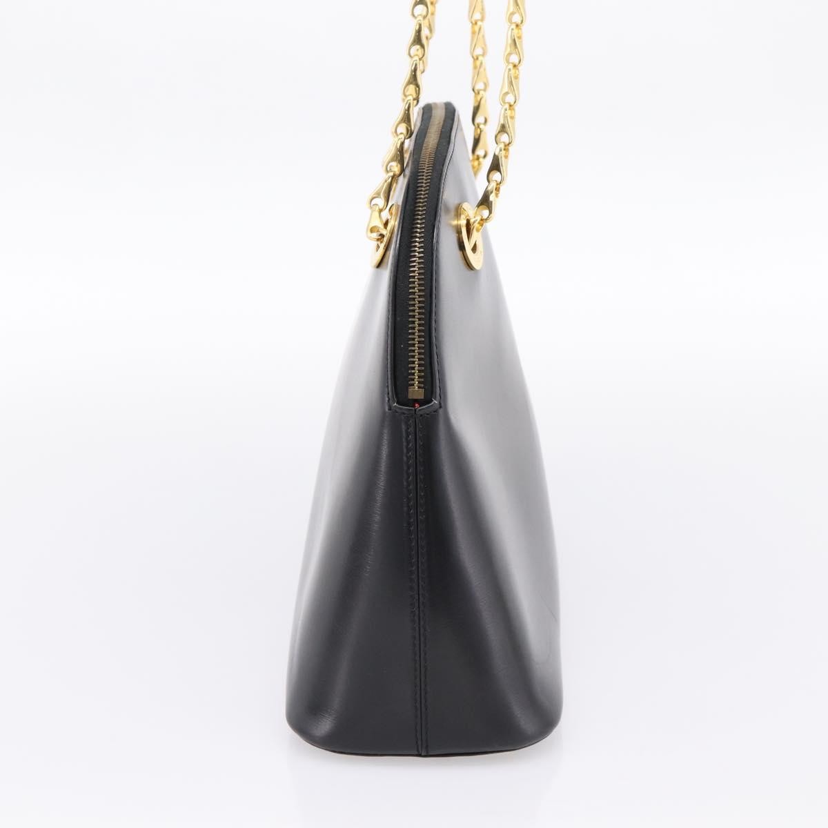 Celine Shoulder Leather Black Leather Shoulder Bag Bag (Pre-Owned)