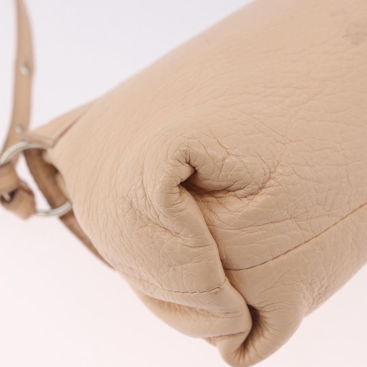 Chloe Lily Leather Beige Leather Shoulder Bag Bag (Pre-Owned)