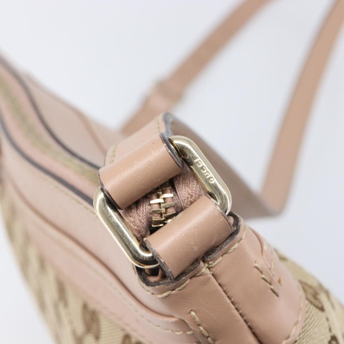 Gucci Mayfair Messenger Gg Canvas And Leather Beige Canvas Shoulder Bag Bag (Pre-Owned)