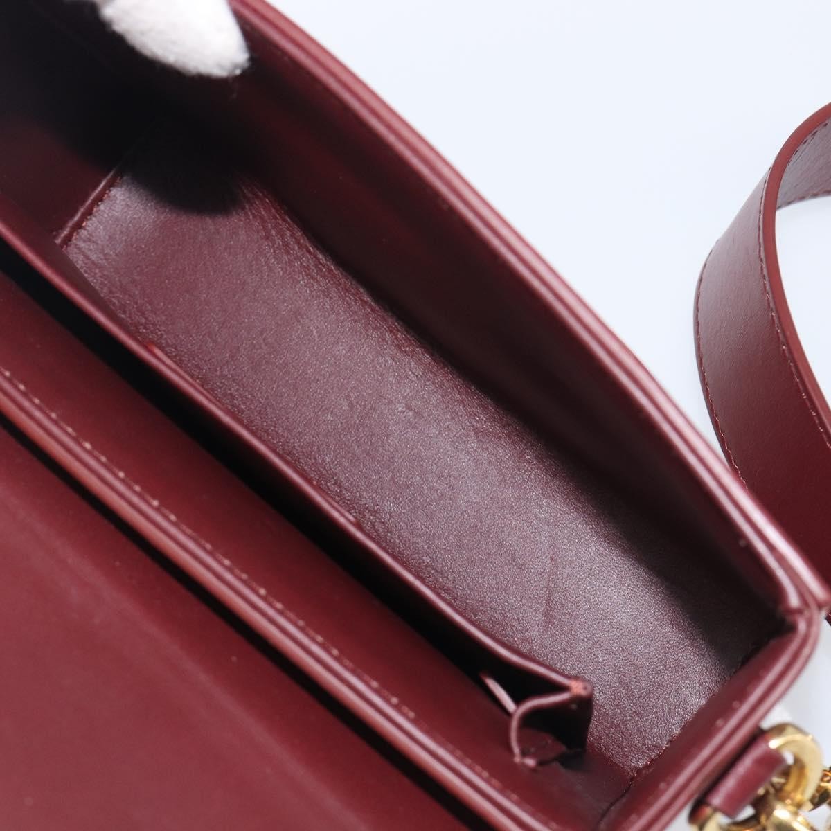 Christian Dior 30 Montaigne Box Leather Burgundy Leather Handbag (Pre-Owned)