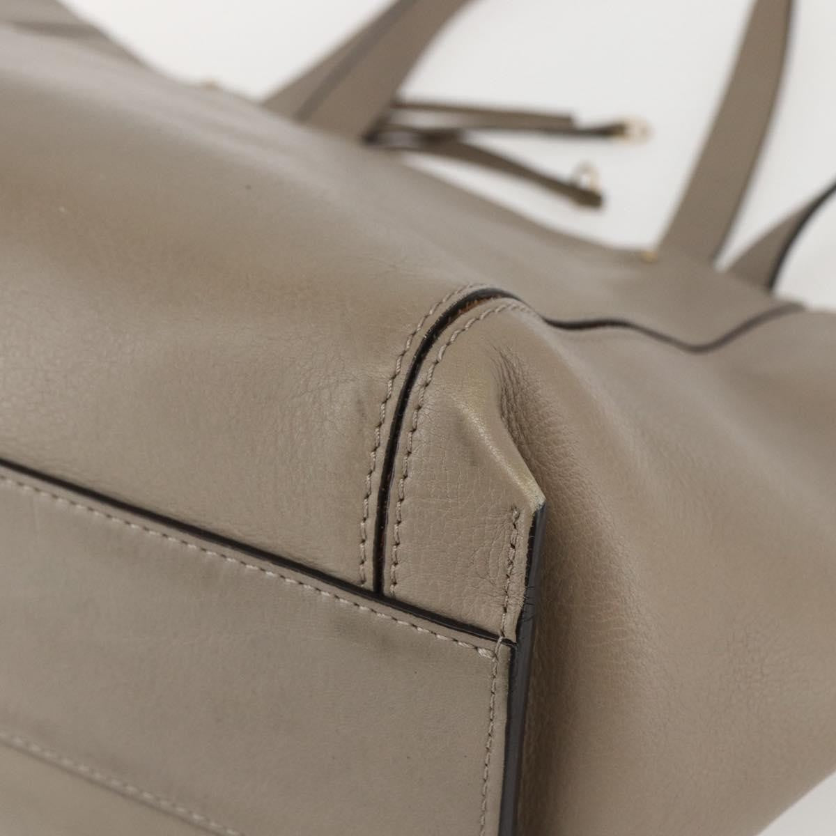 Chloe Milo Shopping Leather Beige Leather Tote Bag Bag (Pre-Owned)