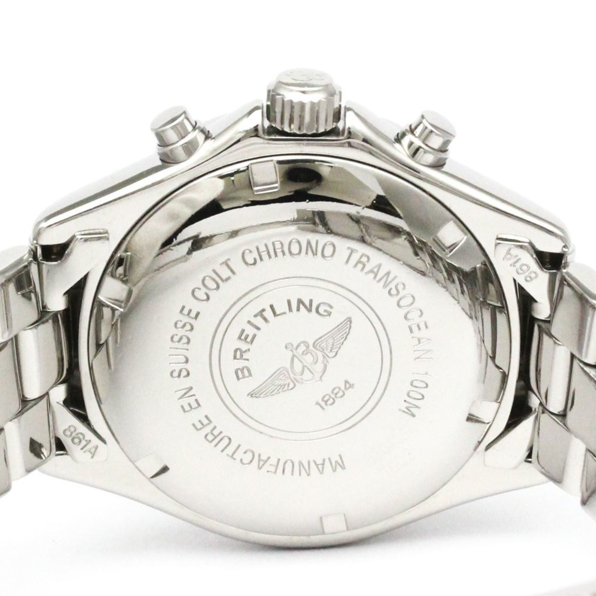 Breitling Transocean Chronograph Stainless Steel Watch (Pre-Owned)