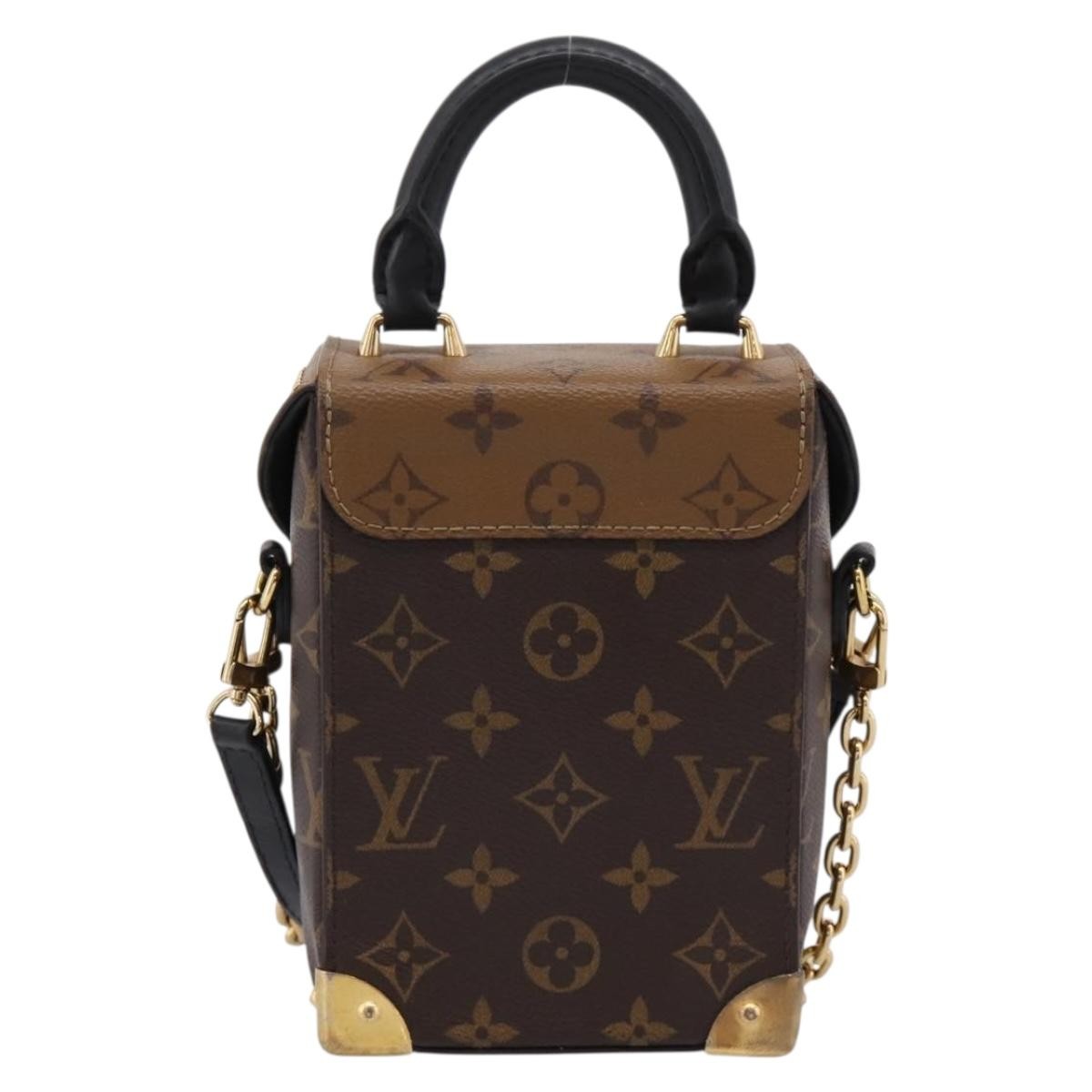 Louis Vuitton Camera Box Nm Studded Reverse Monogram Canvas Brown Canvas Handbag (Pre-Owned)