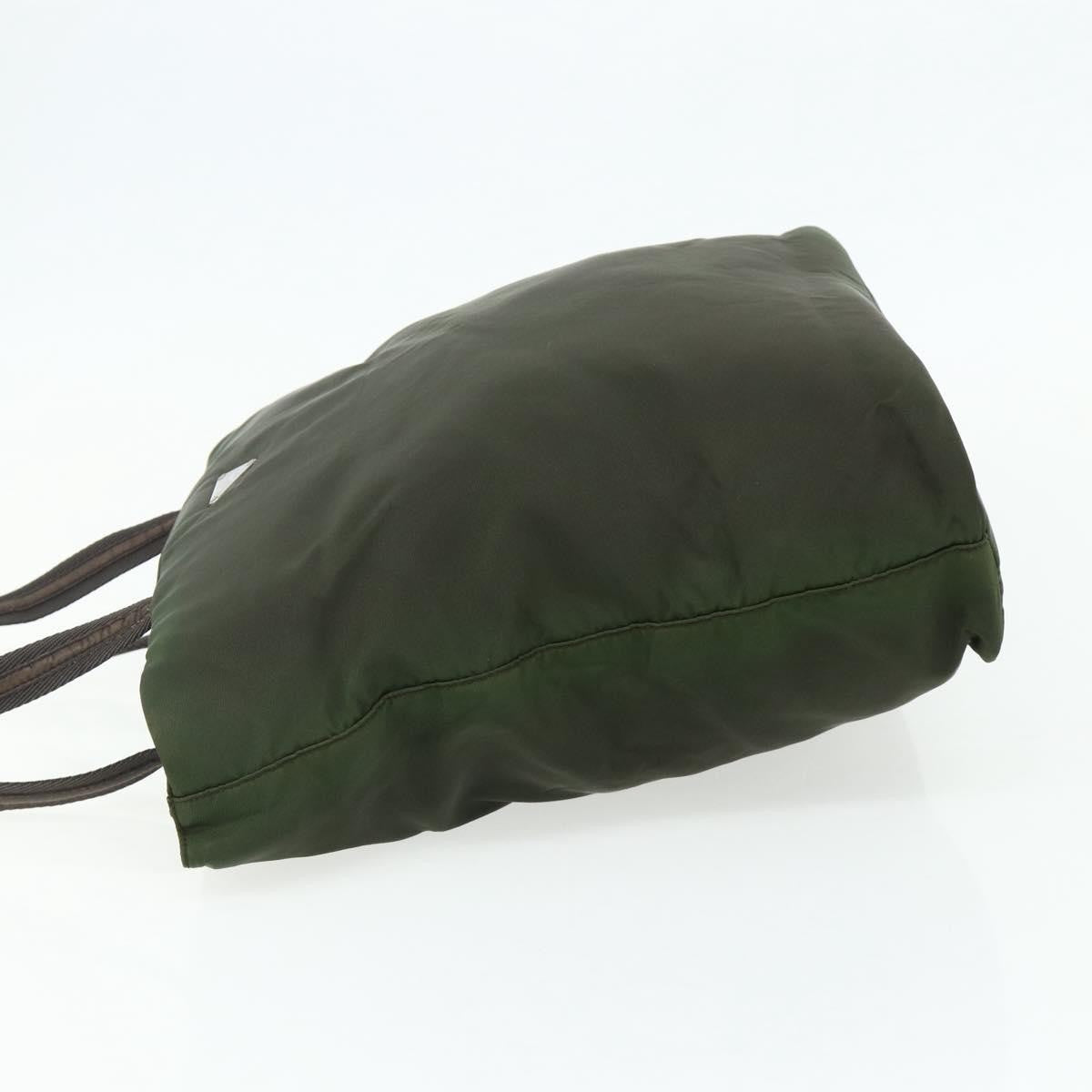 Prada Zip Tote Tessuto Khaki Nylon Tote Bag Bag (Pre-Owned)