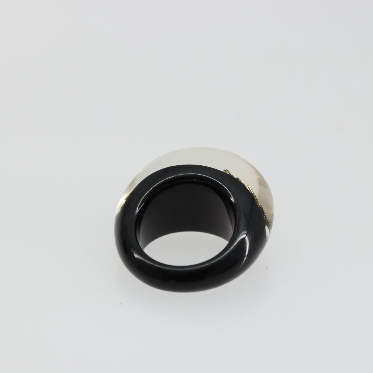 Louis Vuitton Inclusion Resin Black Plastic Ring Jewelry (Pre-Owned)