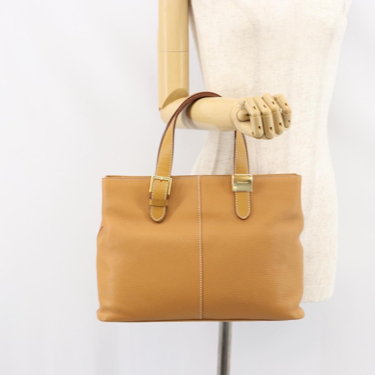 Burberry Vintage Leather Beige Leather Tote Bag Bag (Pre-Owned)