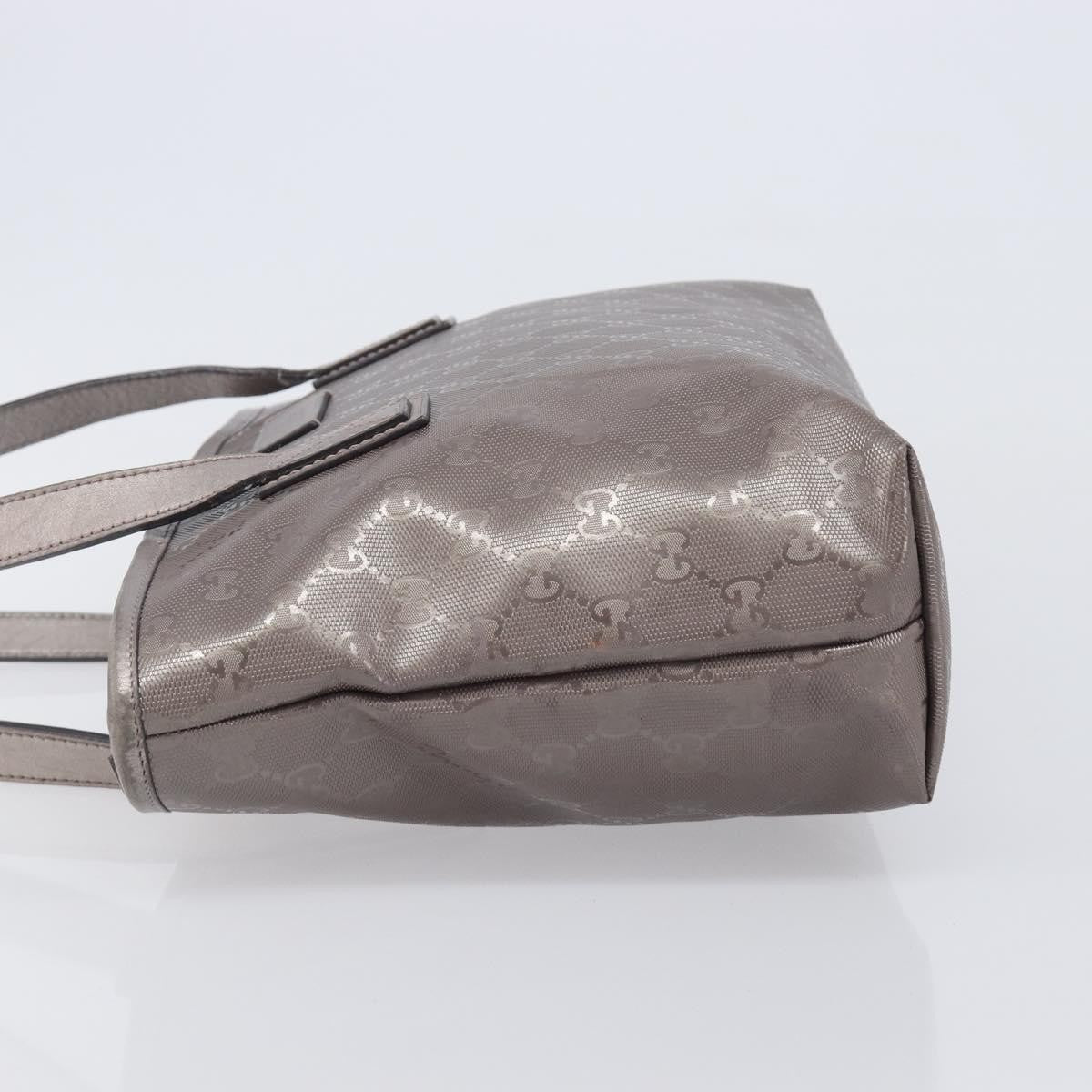 Gucci Tote Gg Imprime Silver Canvas Tote Bag Bag (Pre-Owned)