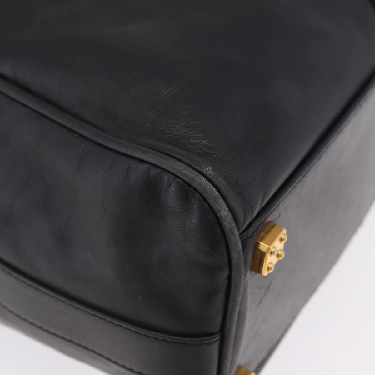 Loewe Travel Line Boston Black Leather Travel Bag Bag (Pre-Owned)