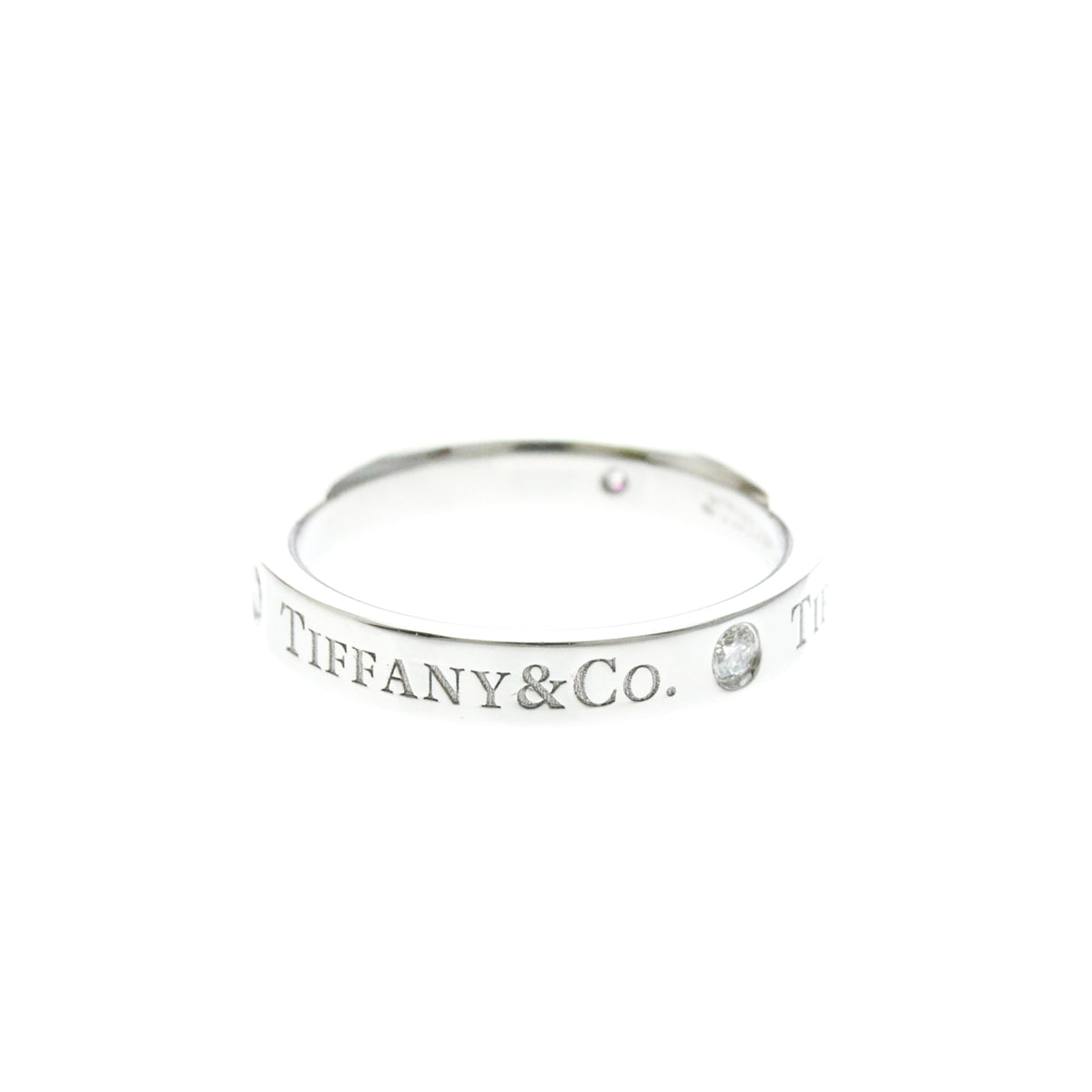 Tiffany & Co. Flat Platinum Silver Platinum Ring Jewelry (Pre-Owned)