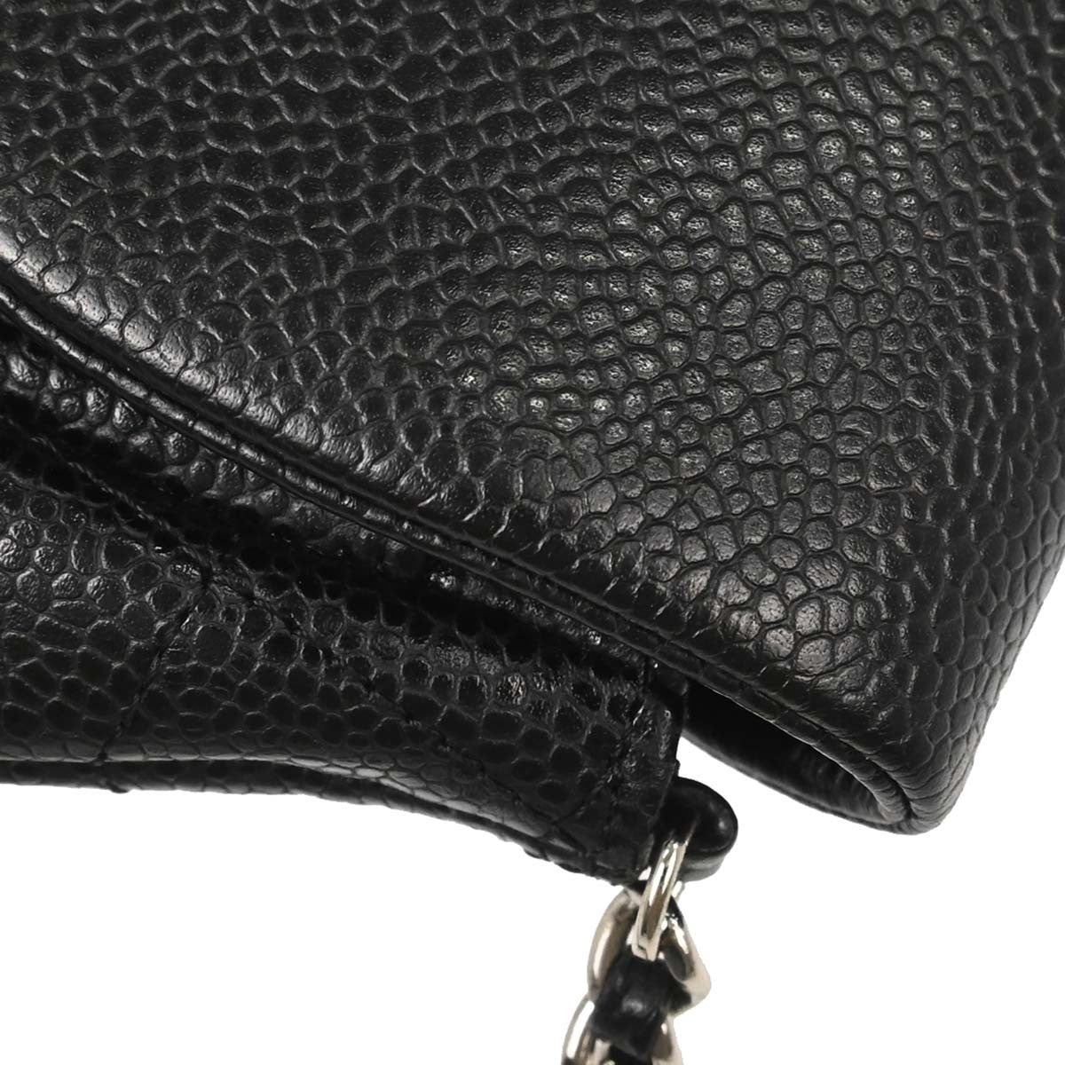 Chanel Half Moon Wallet On Chain Caviar Black Calfskin Clutche & Pouche Bag (Pre-Owned)