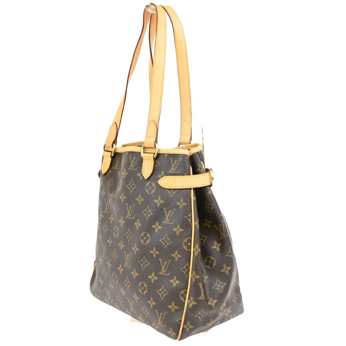 Louis Vuitton Batignolles Monogram Canvas Brown Leather Tote Bag Bag (Pre-Owned)