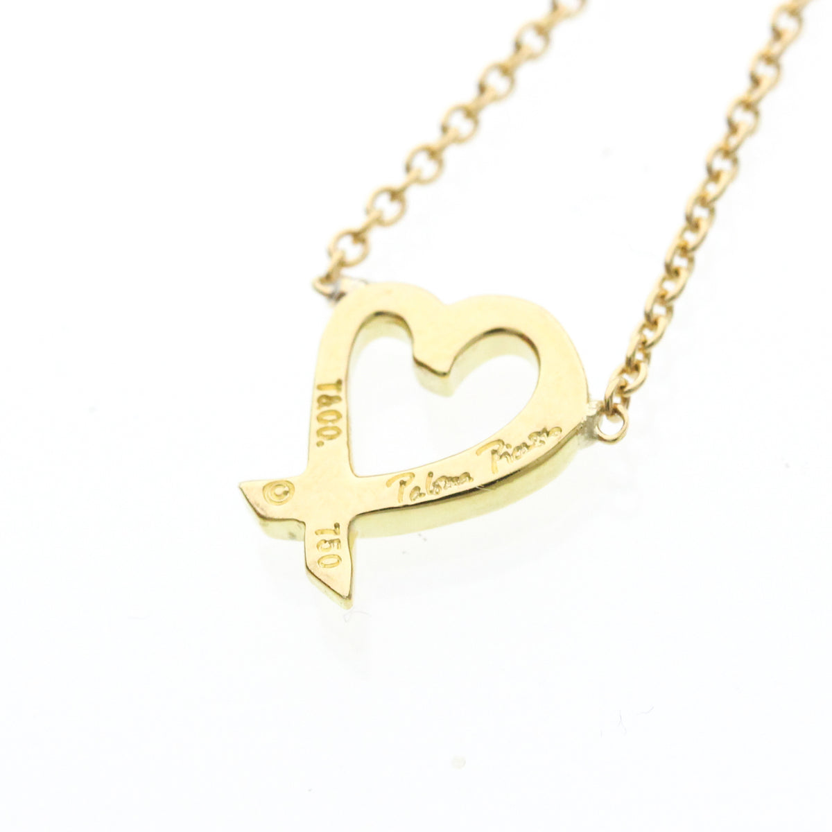 Tiffany & Co. Paloma Picasso Loving Heart 18K Yellow Gold Gold Yellow_Gold Necklace Jewelry (Pre-Owned)