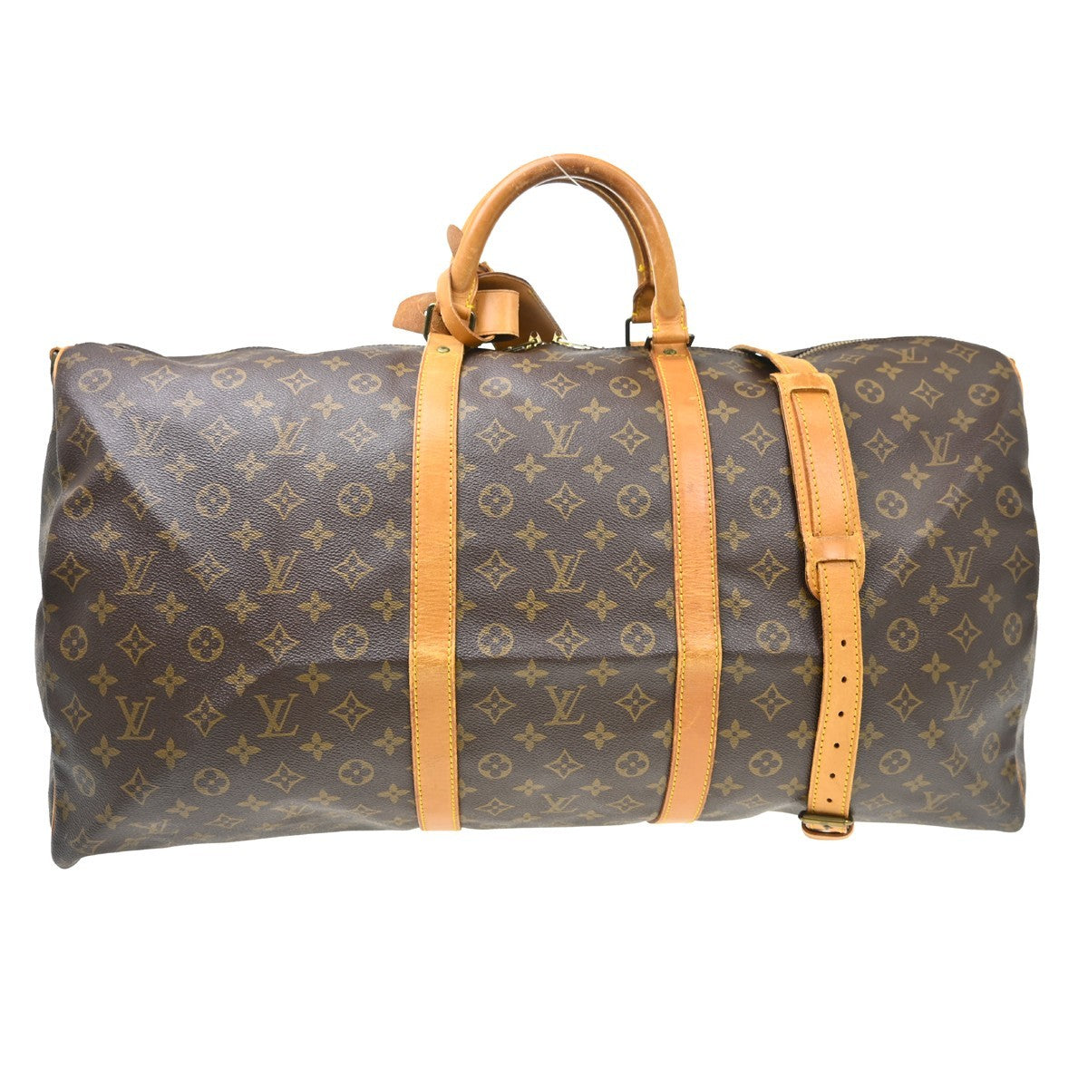Louis Vuitton Keepall Bandouliere Monogram Canvas Brown Canvas Travel Bag Bag (Pre-Owned)