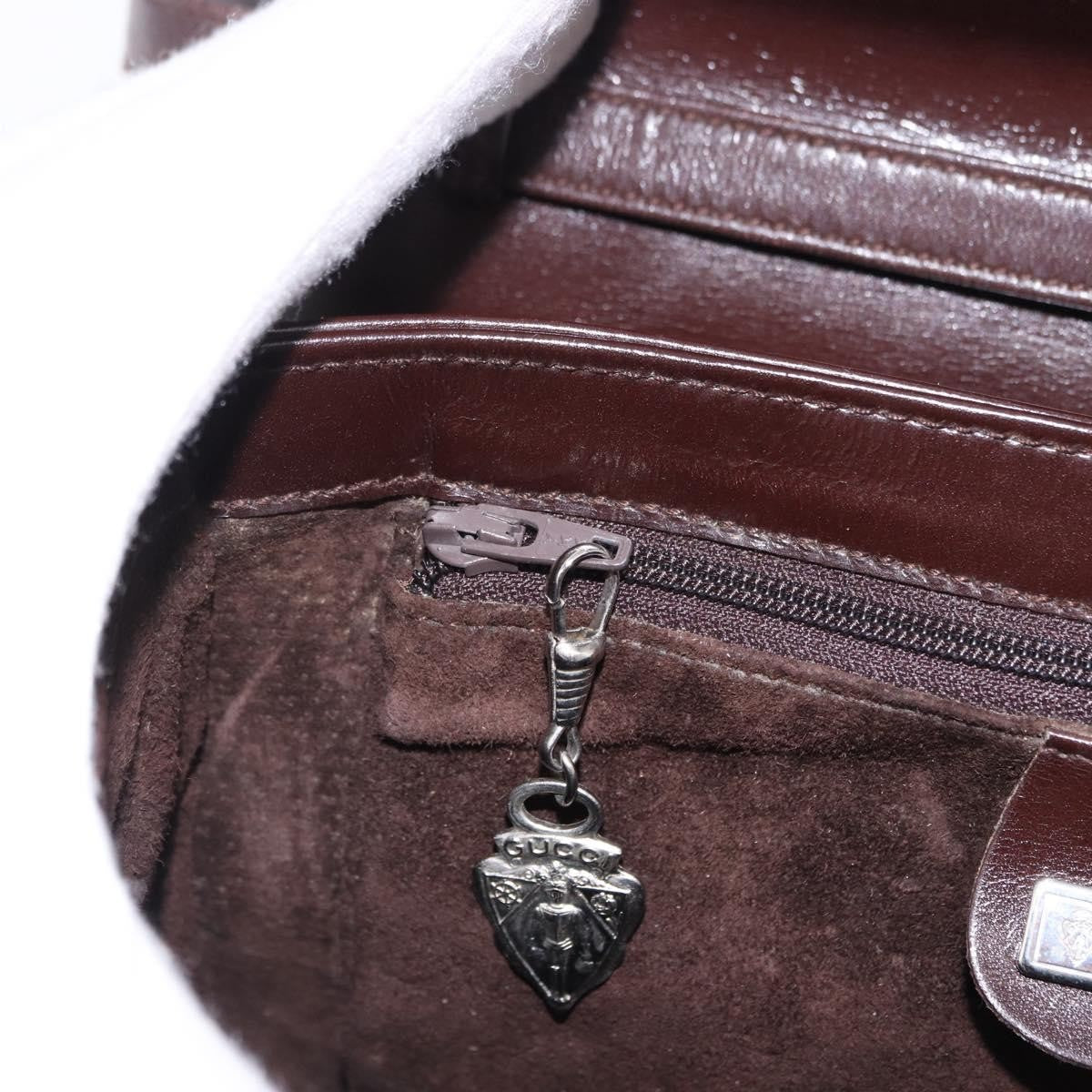 Gucci Vintage Leather Brown Leather Shoulder Bag Bag (Pre-Owned)
