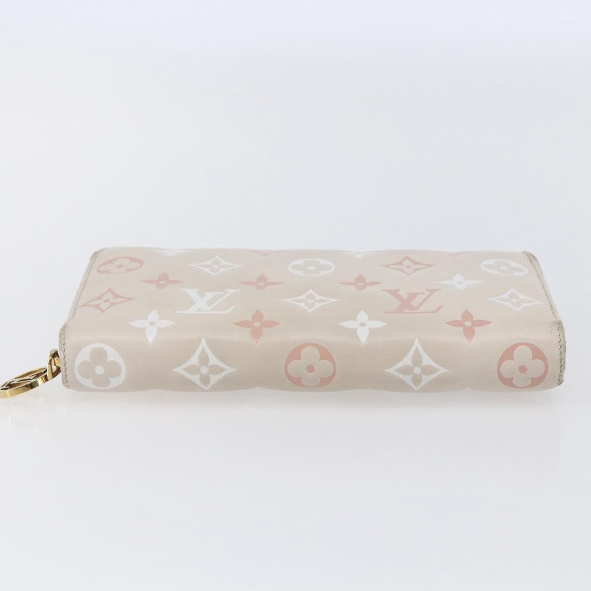 Louis Vuitton Coussin Zippy Monogram Embossed Lambskin Pink Canvas Wallets Accessory (Pre-Owned)